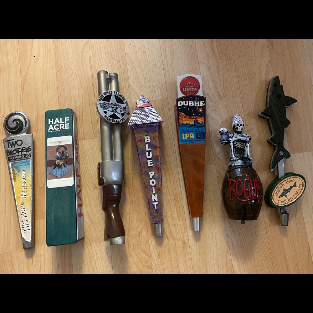 Beer tap handles lot of 7